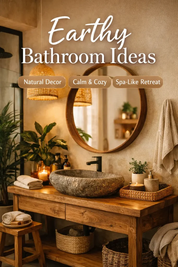 28 Earthy Bathroom Ideas