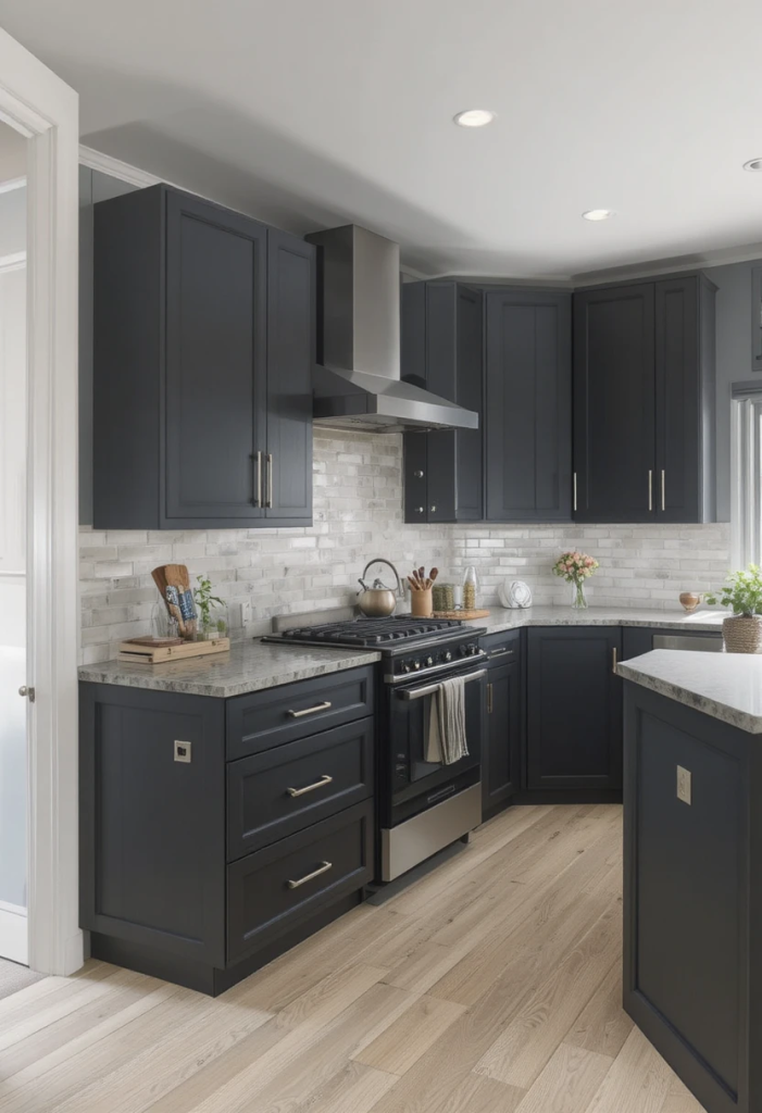 Black Kitchen Cabinet