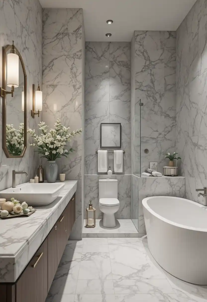 marble bathroom shower design ideas