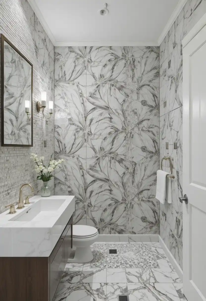modern marble bathroom