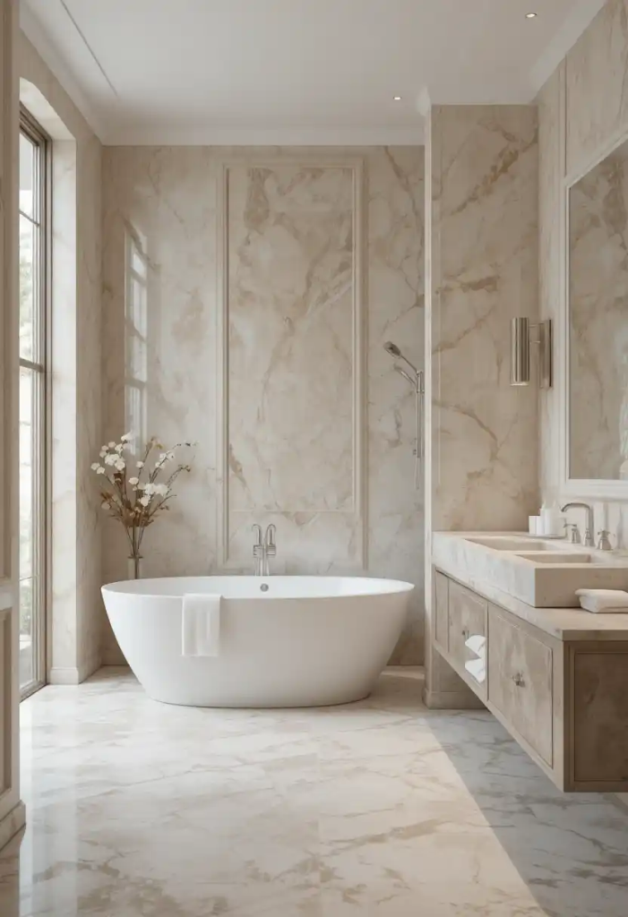 white marble bathroom design ideas