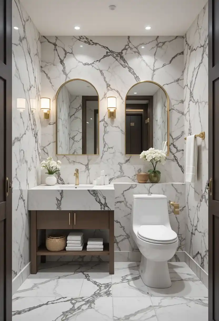 modern marble bathroom
