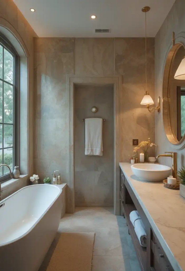 calm bathroom design