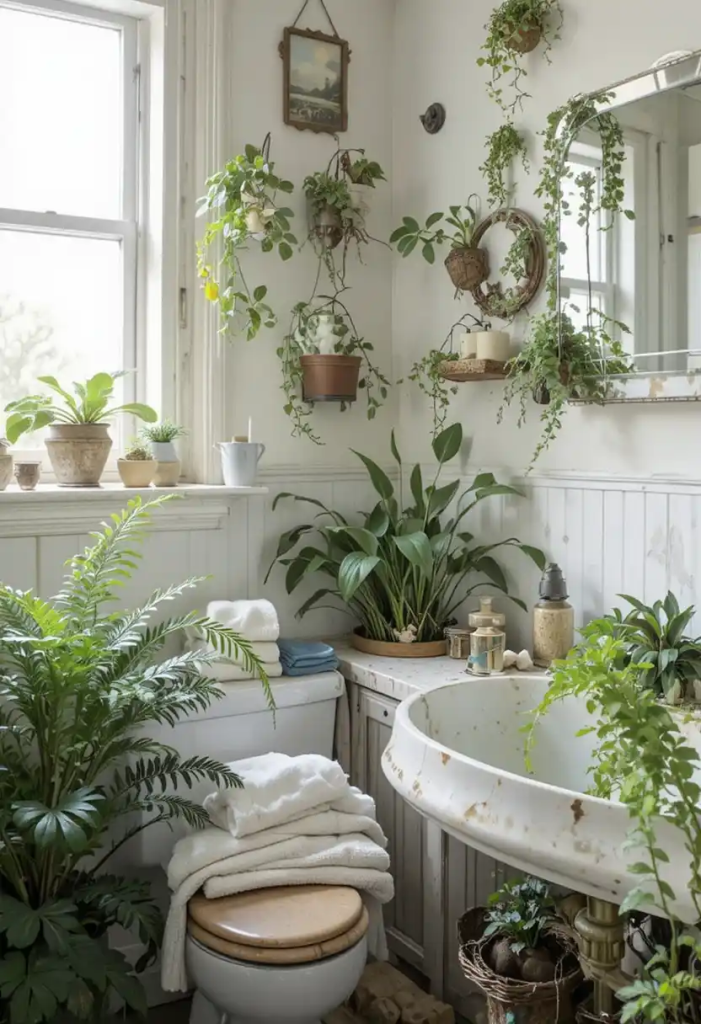 earthy bathroom decor