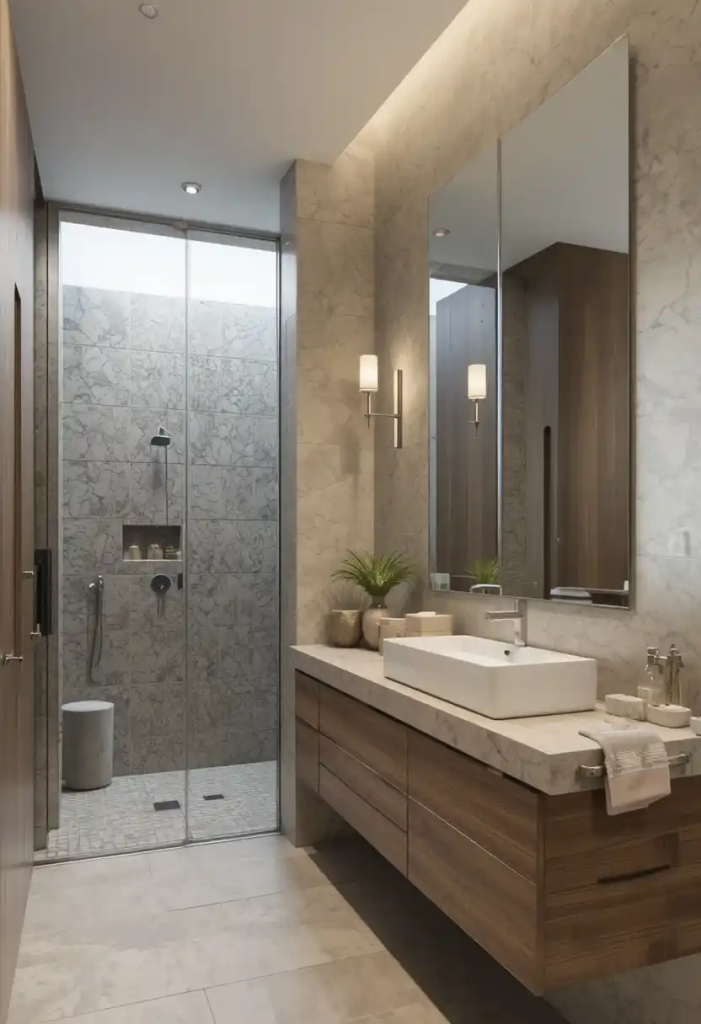 modern earthy bathroom design