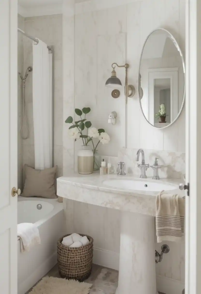 earthy minimalist bathroom