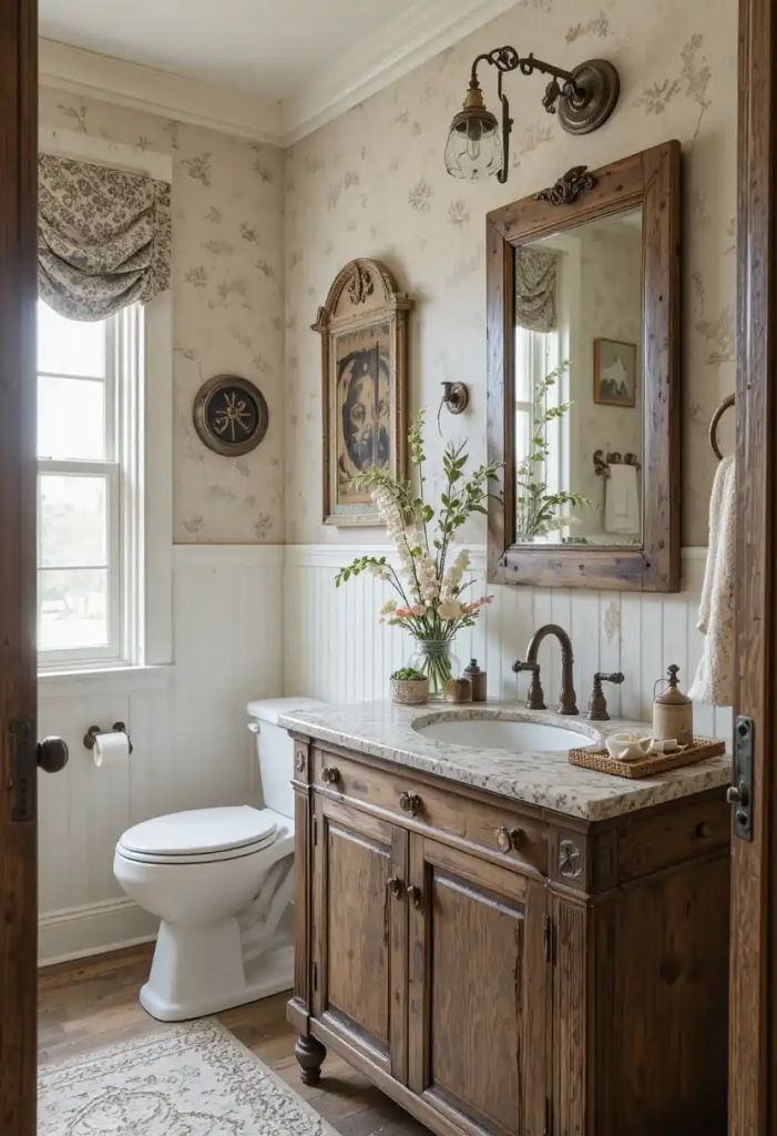 rustic earthy bathroom decor