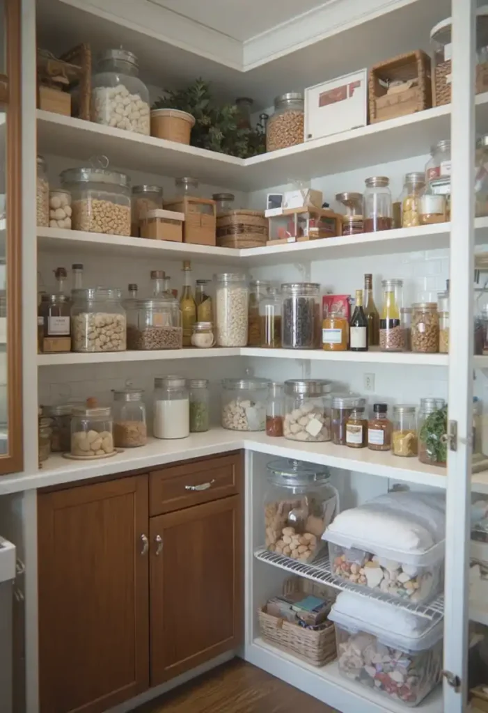 Corner Pantry Organization