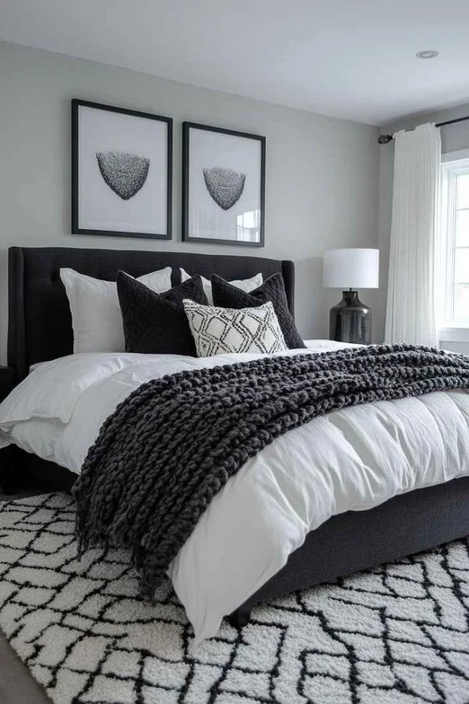 Black and White Bedroom