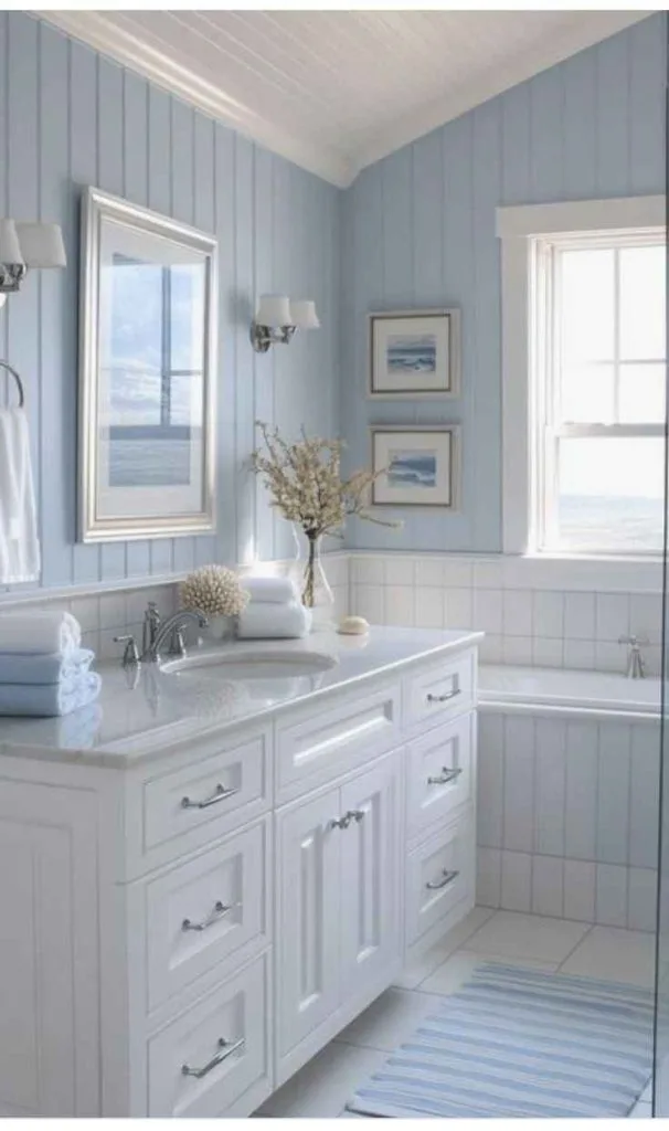 Blue and White Bathroom Ideas