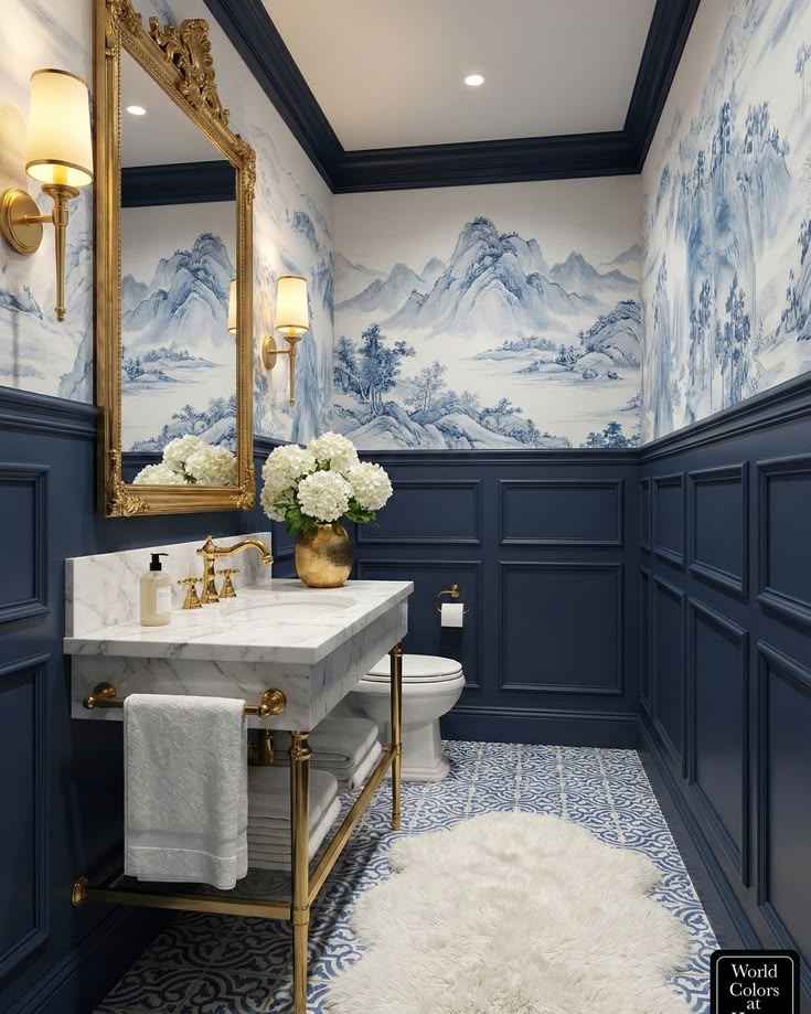 Navy Blue Vanity