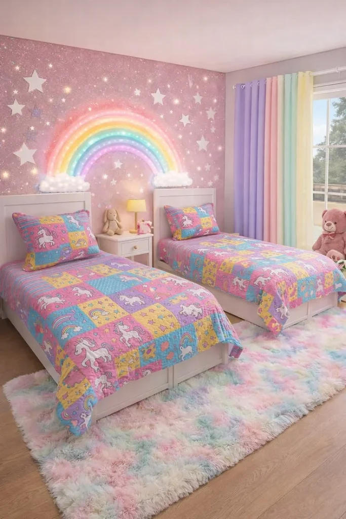 Unicorn and Rainbow Bedroom