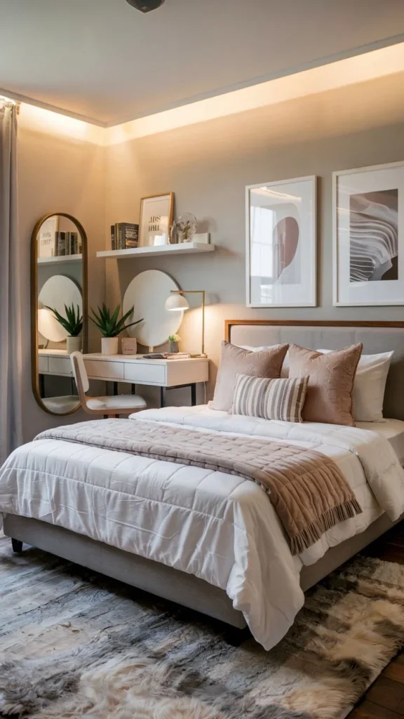 decorate a bedroom without new furniture